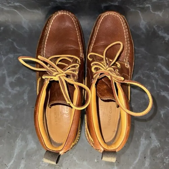 Sperry Gold Cup Top Sider Full Grain Brown Leather Chukka Boots Mens Size 10.5M