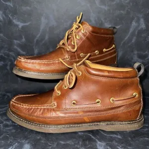Sperry Gold Cup Top Sider Full Grain Brown Leather Chukka Boots Mens Size 10.5M