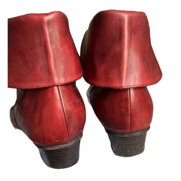 Spring Step Oxblood Galil Leather Victorian Hi Back /Ankle Boot Size 43 11/11.5