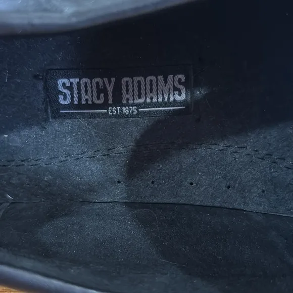 Stacy Adams Black Leather Loafers Slip-On