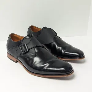Stacy Adams Sutcliff Monk Strap Loafer, Black Leather, Men's 9.5 M