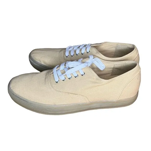 Starry Eyed Jordan Illuminate Light-Up Slide On Canvas Sneakers Khaki Size 10
