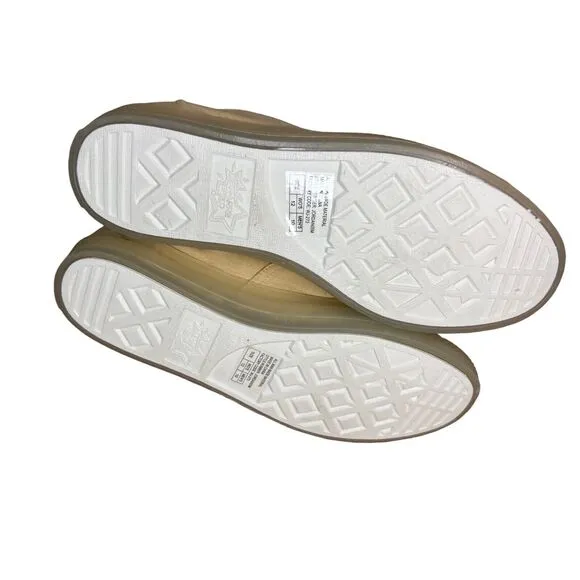 Starry Eyed Jordan Illuminate Light-Up Slide On Canvas Sneakers Khaki Size 10