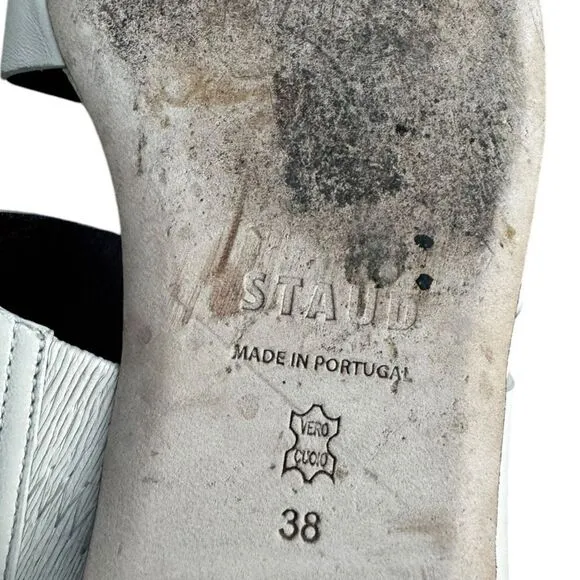 STAUD FLY FLAT SANDALS in White 38