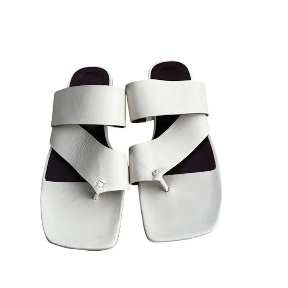 STAUD FLY FLAT SANDALS in White 38