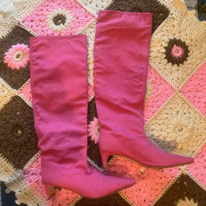 STAUD knee high pink moire Wally boots