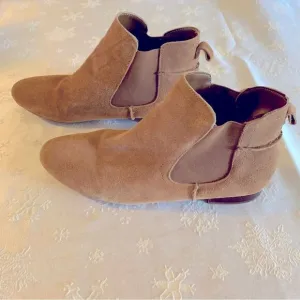 Steve Madden Ankle Boots Tan Suede Leather Sz 10 Gorgeous