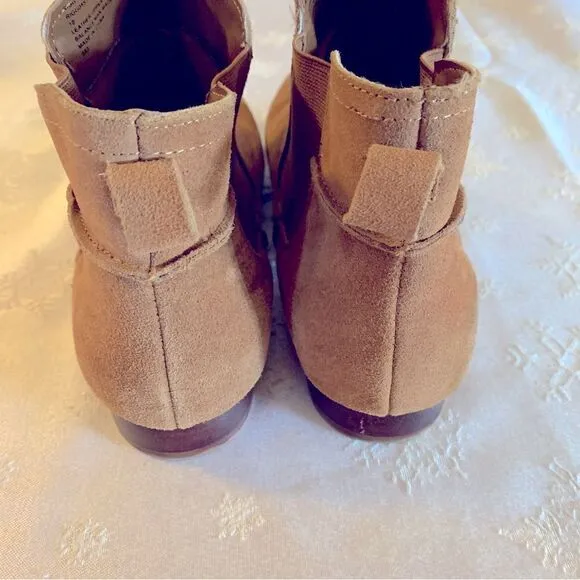 Steve Madden Ankle Boots Tan Suede Leather Sz 10 Gorgeous