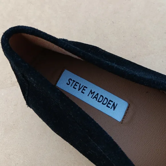 STEVE  MADDEN Men's  Klique  Black Leather  Slip On Loafers  - 11M