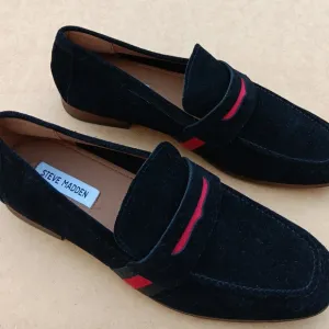 STEVE  MADDEN Men's  Klique  Black Leather  Slip On Loafers  - 11M