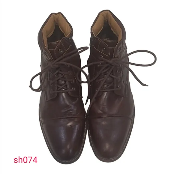Steve Madden s9 Mens Leather Dylan Chukka Side Zip Gorpcore Dark Academia Travel