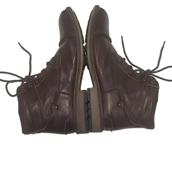 Steve Madden s9 Mens Leather Dylan Chukka Side Zip Gorpcore Dark Academia Travel