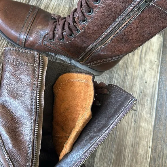 STEVE MEDDEN WOMEN BEAUTIFUL LEATHER BOOTS, SIZE 6.5