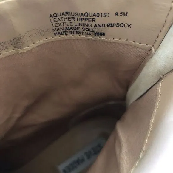 Steve Madden Woman’s Aquarius Suede Boots Natural Tan Size 9.5