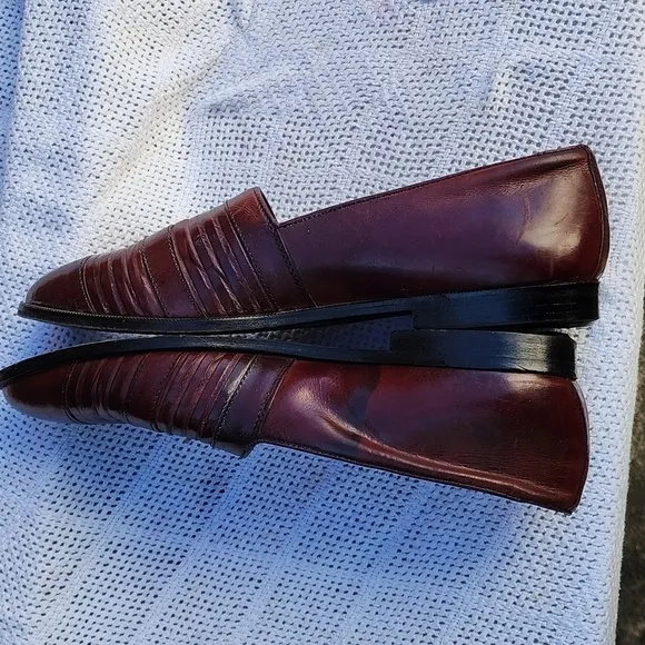 Stracam burgundy leather Italian loafers 11‎