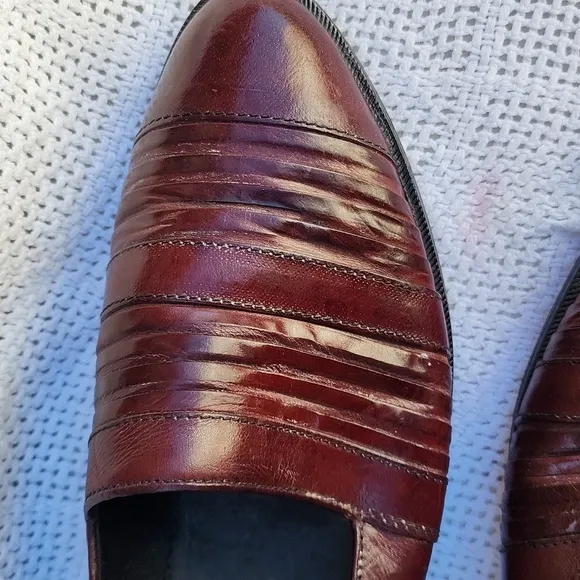 Stracam burgundy leather Italian loafers 11‎