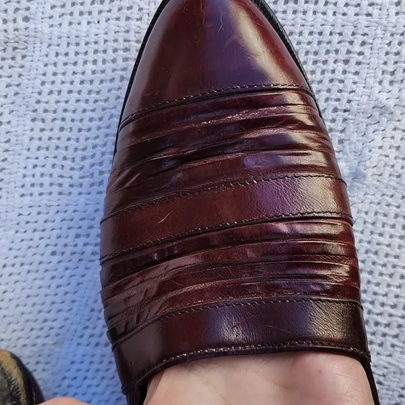 Stracam burgundy leather Italian loafers 11‎
