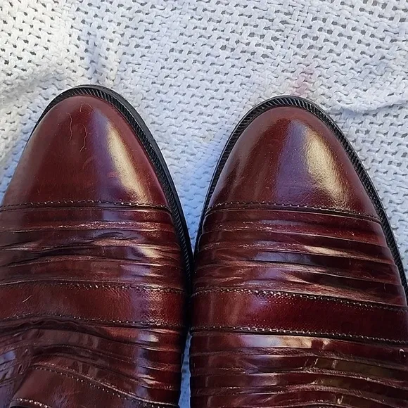 Stracam burgundy leather Italian loafers 11‎