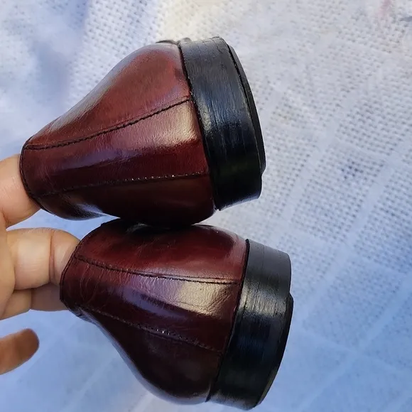 Stracam burgundy leather Italian loafers 11‎