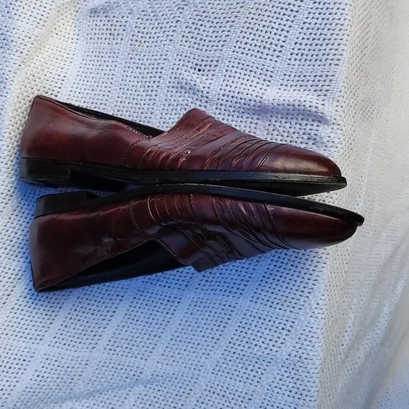 Stracam burgundy leather Italian loafers 11‎