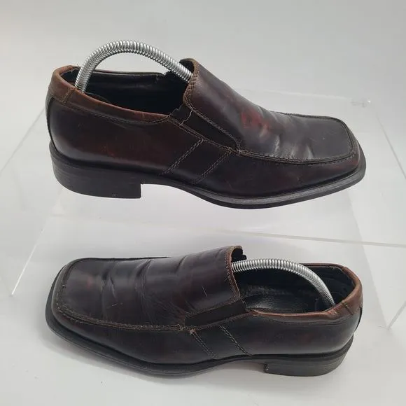 Structure Brown Leather Loafers SlipOn Mens Size 9.5D Model‎ 69499 Made in Italy