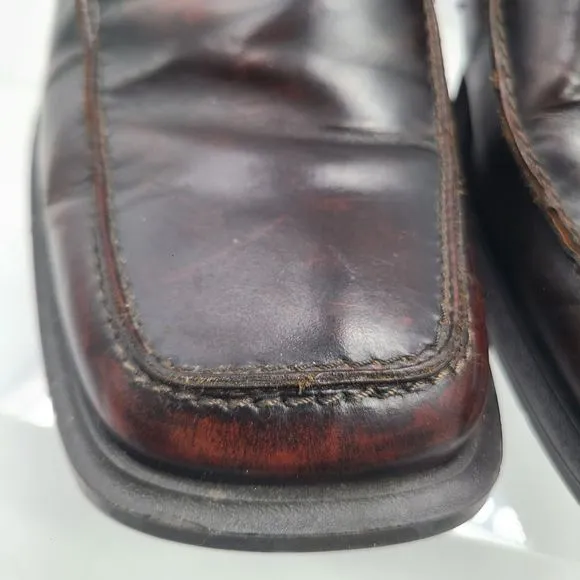 Structure Brown Leather Loafers SlipOn Mens Size 9.5D Model‎ 69499 Made in Italy