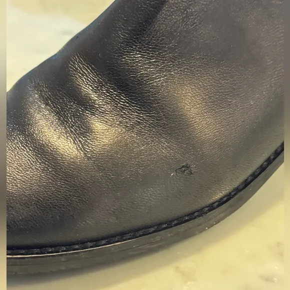 Stuart Weitzman 5050 Boots, Black Leather, Size 6.5