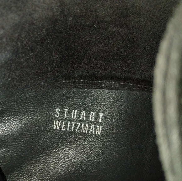 Stuart Weitzman 5050 Over-The-Knee-Suede Boots Slate Gray Size 11