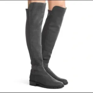 Stuart Weitzman 5050 Over-The-Knee-Suede Boots Slate Gray Size 11