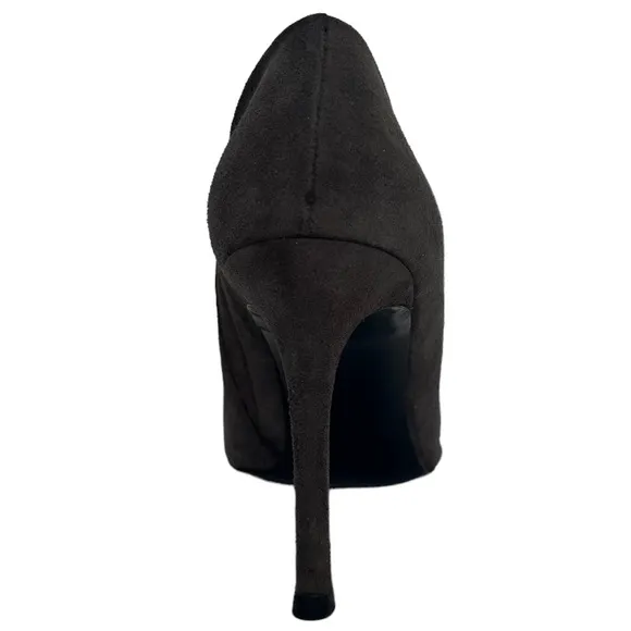 Stuart Weitzman Altamira Suede Peep Toe Ankle Bootie Boots Gray Size 9 M Medium