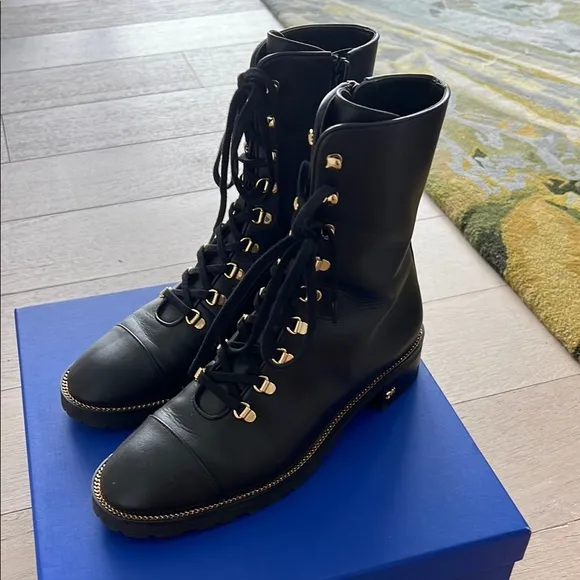 Stuart Weitzman Black Leather Women's Boots