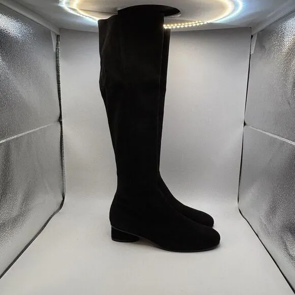 Stuart Weitzman - Black Suede Leather Tall Knee Boots  Sz 6/36.5