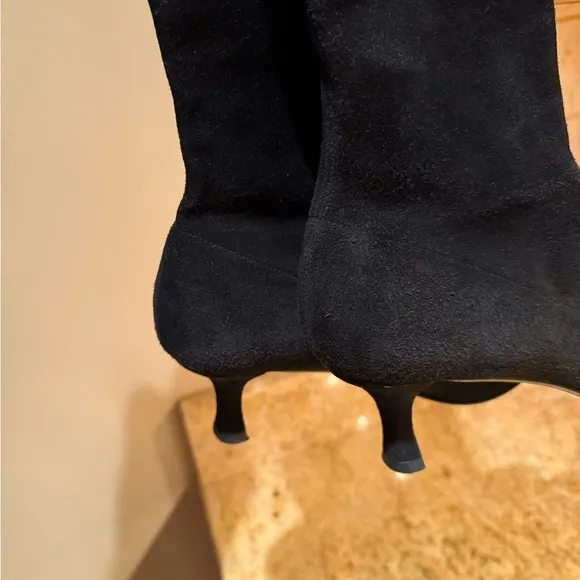 Stuart Weitzman Chic Black Over-the-Knee suede  Boots size 6 1/2
