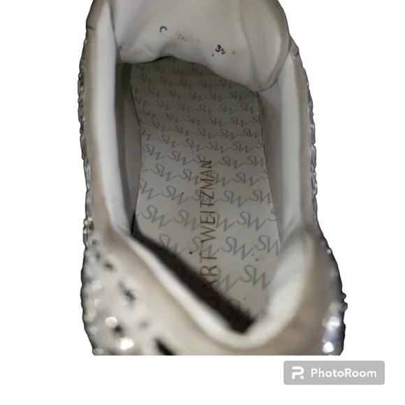 Stuart Weitzman Christa Embellished Fashion Sneaker Size 10