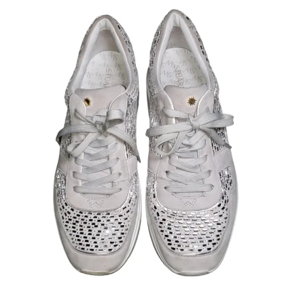 Stuart Weitzman Christa Embellished Fashion Sneaker Size 10