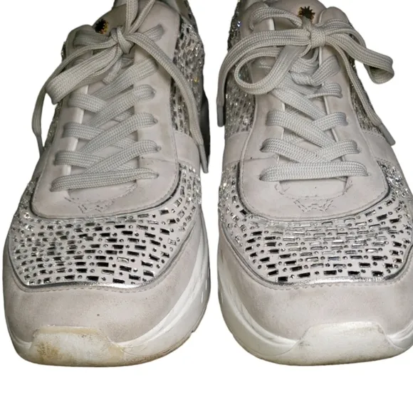 Stuart Weitzman Christa Embellished Fashion Sneaker Size 10