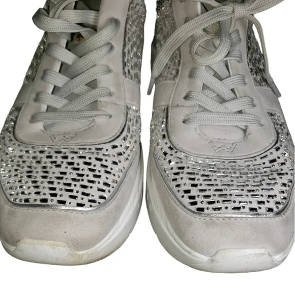 Stuart Weitzman Christa Embellished Fashion Sneaker Size 10