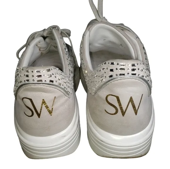 Stuart Weitzman Christa Embellished Fashion Sneaker Size 10