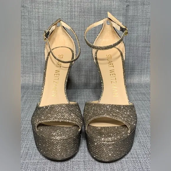 Stuart Weitzman Disco Platform Sandals New Pyrite Sizes 6.5, 10B