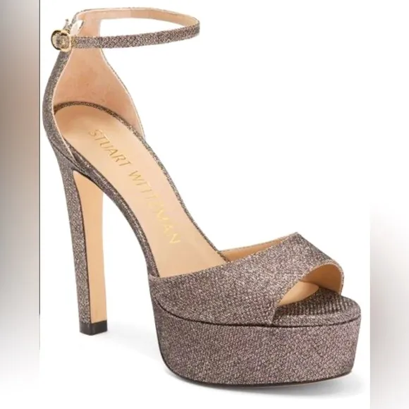 Stuart Weitzman Disco Platform Sandals New Pyrite Sizes 6.5, 10B