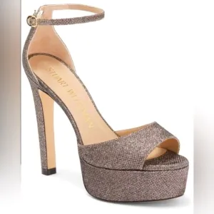 Stuart Weitzman Disco Platform Sandals New Pyrite Sizes 6.5, 10B