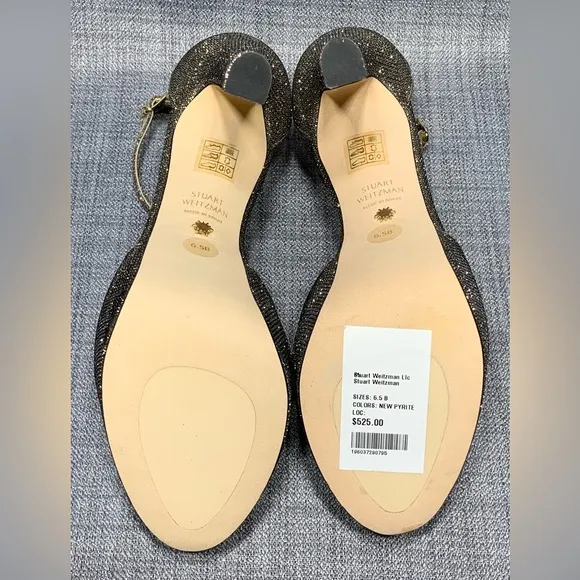 Stuart Weitzman Disco Platform Sandals New Pyrite Sizes 6.5, 10B