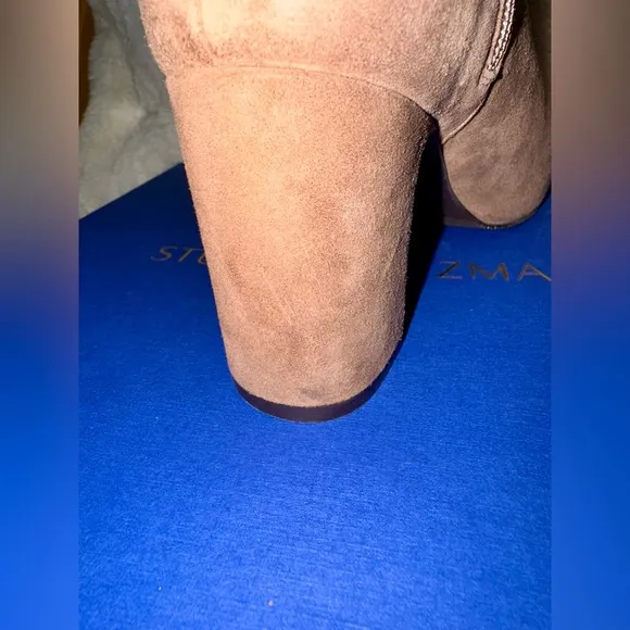 Stuart Weitzman Gianella Yuliana Taupe Tan Brown Suede Bootie Boots *  38.5 8