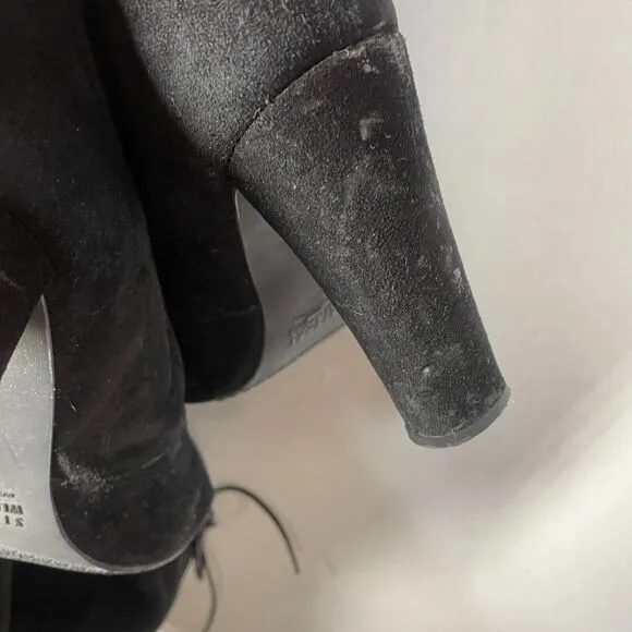 Stuart Weitzman Highland Boots Women 8 Black Suede Over The Knee Thigh High