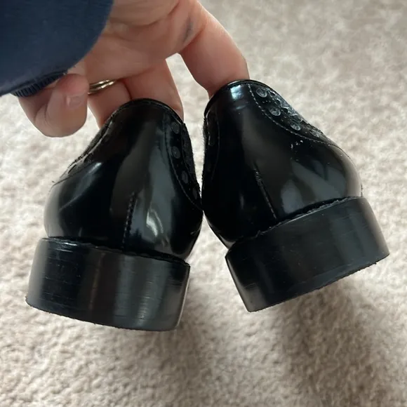 Stuart Weitzman Leather and Wool Loafers