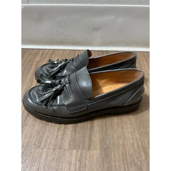 Stuart Weitzman Leather Loafers with Tassal size 8