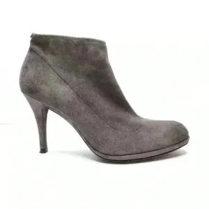 Stuart Weitzman Leather Suede Stretch Sock Booties Office Siren Heel Boots