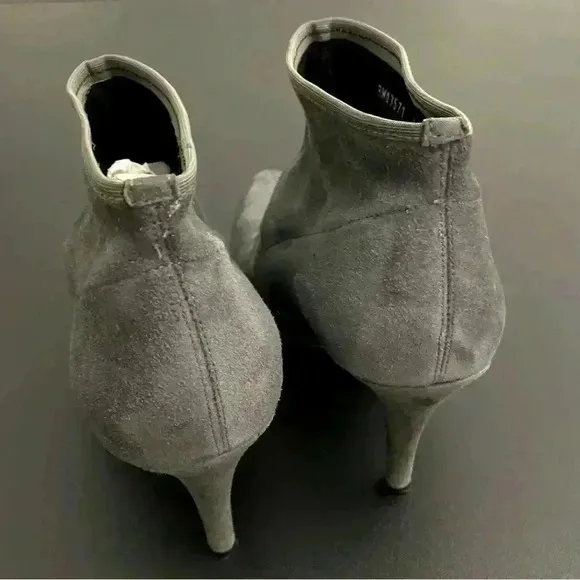 Stuart Weitzman Leather Suede Stretch Sock Booties Office Siren Heel Boots