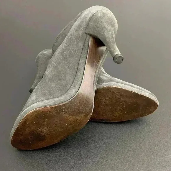 Stuart Weitzman Leather Suede Stretch Sock Booties Office Siren Heel Boots