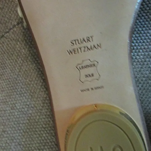Stuart Weitzman Napoli Pearly Crystal Flat Slide Sandals 6.5 M